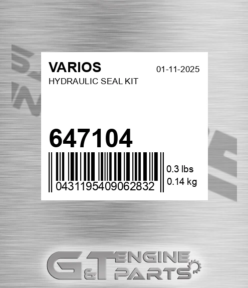 647104 VARIOS Hydraulic Seal Kit