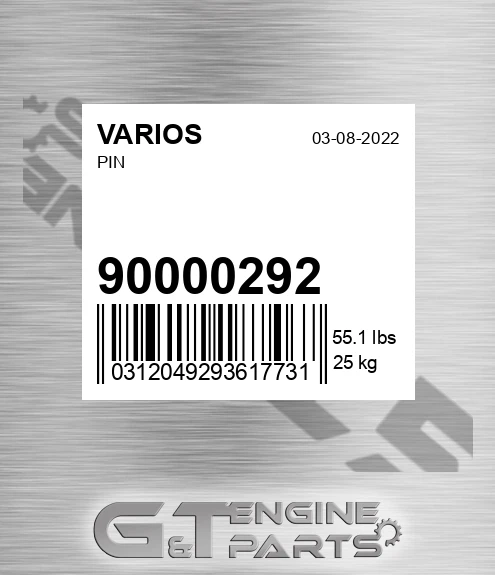 900.00292 Pin for VARIOS