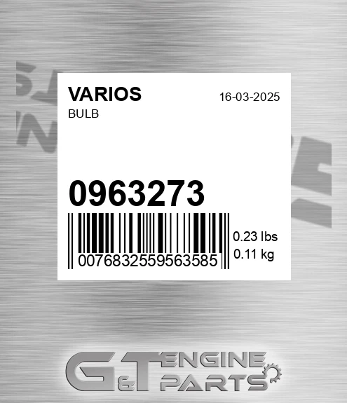 0963273 Bulb for VARIOS