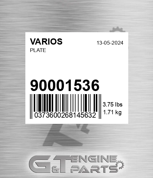 900.01536 Plate for VARIOS