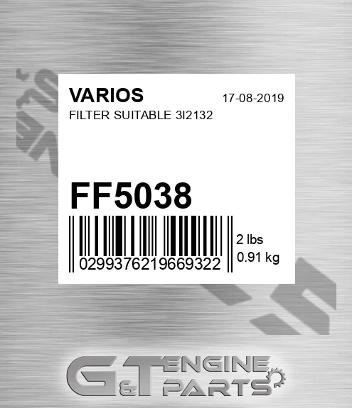 FF5038 VARIOS Filter Suitable 3i2132