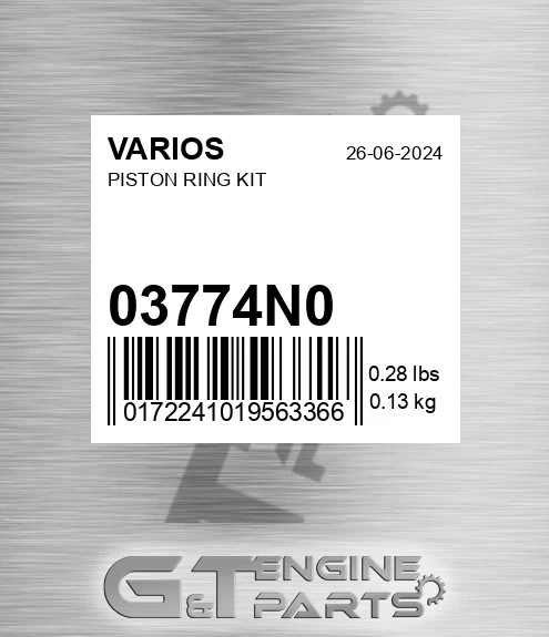 03774N0 Piston Ring Kit