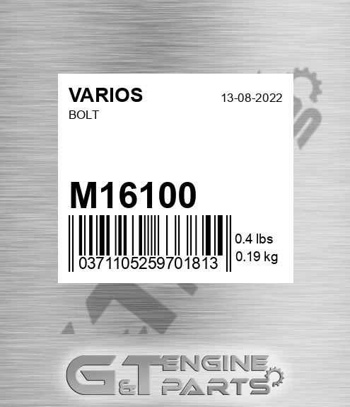 M16100 Bolt