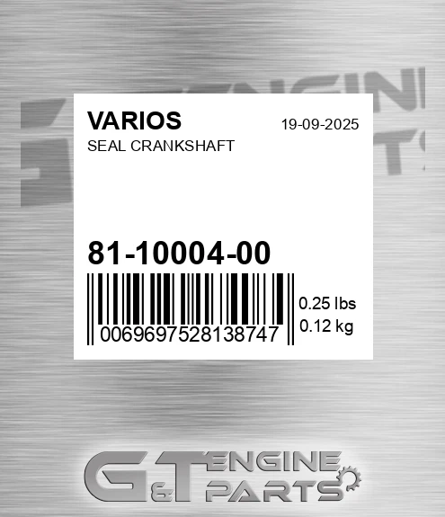 81-10004-00 Seal Crankshaft