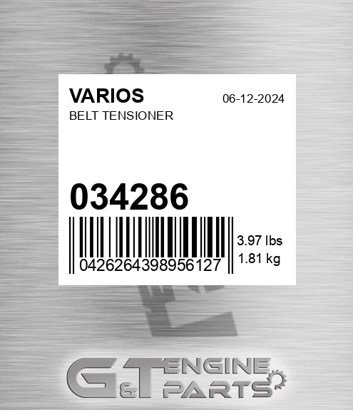 034.286 Belt Tensioner