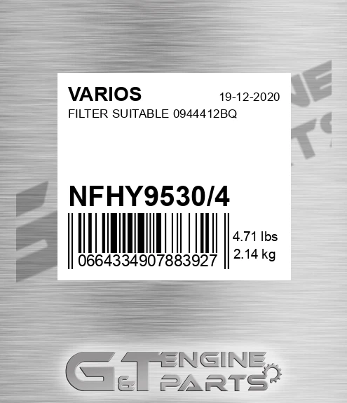 NFHY9530/4 Filter Suitable 0944412bq