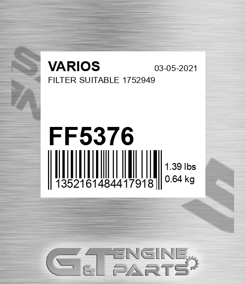 FF5376 Filter Suitable 1752949