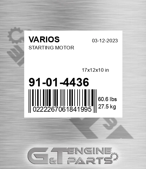 91-01-4436 Starting Motor