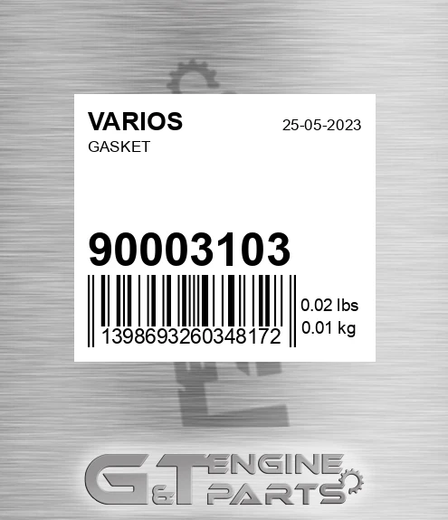 900.03103 Gasket for VARIOS