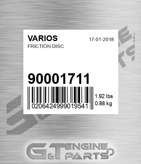 900.01711 Friction Disc for VARIOS