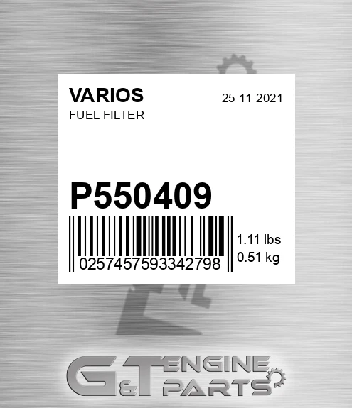 P550409 Fuel Filter for VARIOS