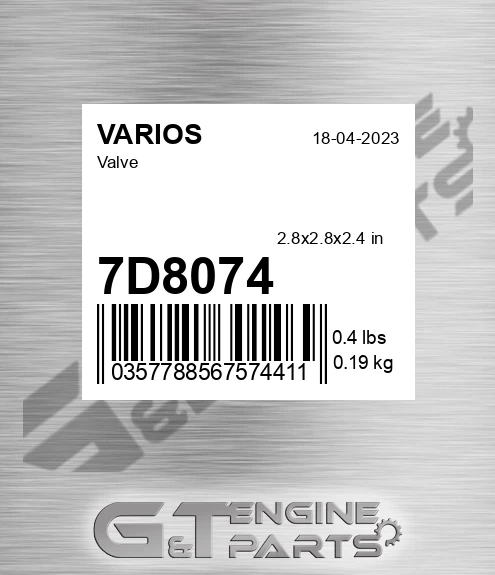 7D8074 Valve
