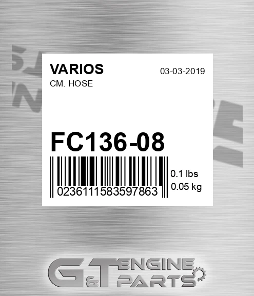 FC136-08 VARIOS Cm. Hose