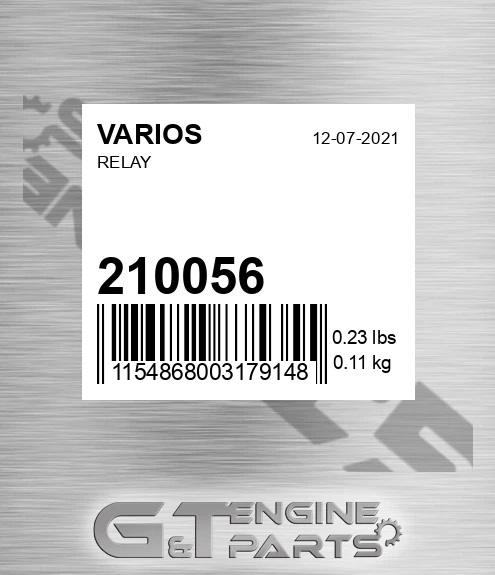 210.056 Relay for VARIOS