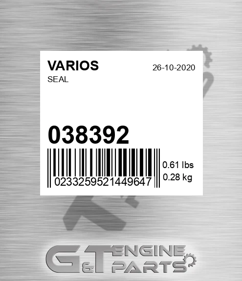 038.392 Seal for VARIOS