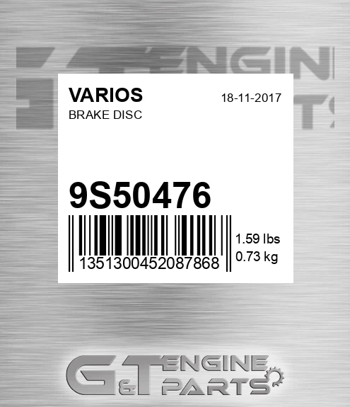 9S50476 Brake Disc