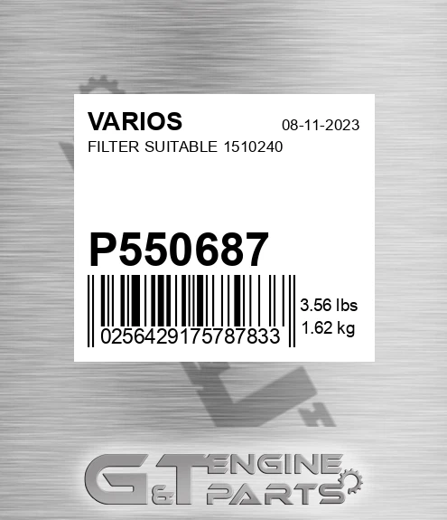 P550687 Filter Suitable 1510240 for VARIOS