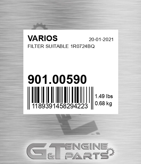 901.00590 Filter Suitable 1r0724bq