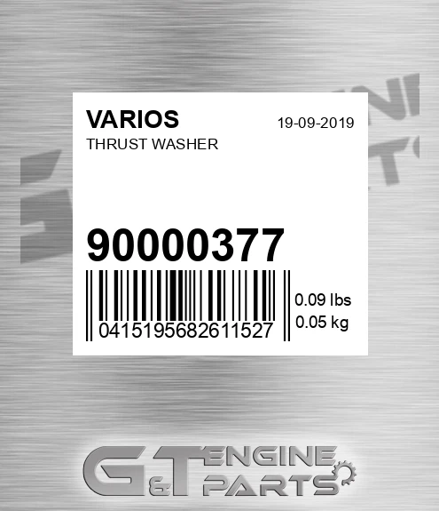 900.00377 Thrust Washer for VARIOS