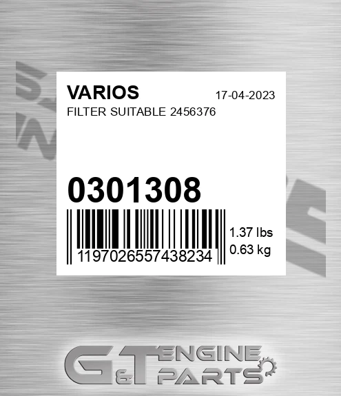 030.1308 Filter Suitable 2456376