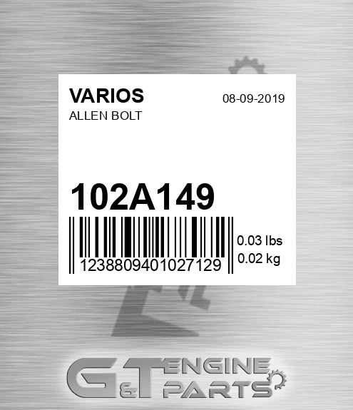 102.A149 Allen Bolt for VARIOS