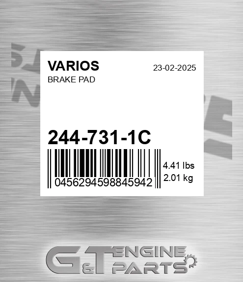 244-731-1C Brake Pad for VARIOS