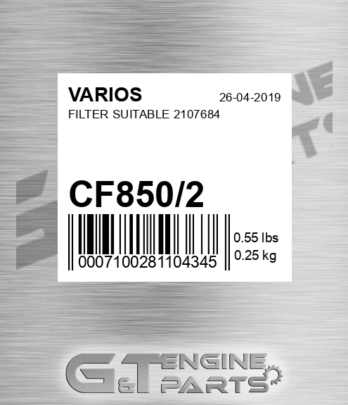 CF850/2 Filter Suitable 2107684