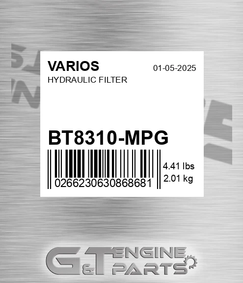 BT8310-MPG Hydraulic Filter for VARIOS