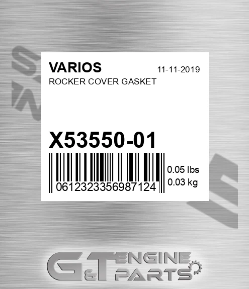 X53550-01 Rocker Cover Gasket