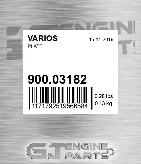 900.03182 Plate