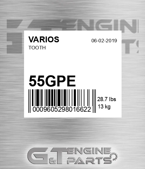 55GPE Tooth