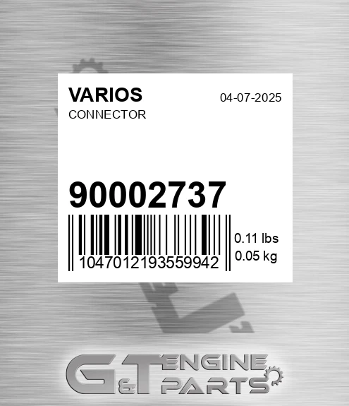 90002737 Connector for VARIOS