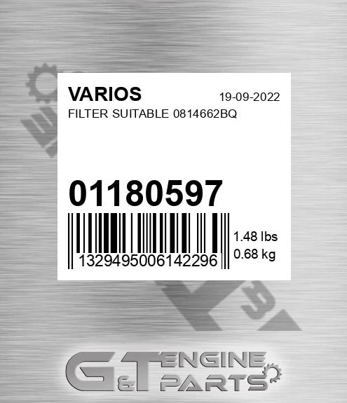 01180597 Filter Suitable 0814662bq