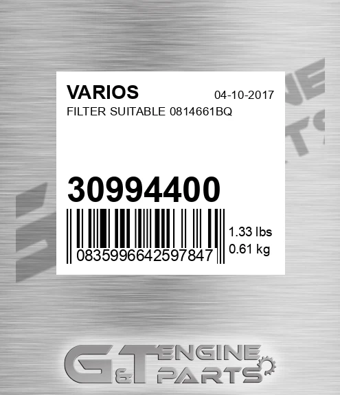30994400 Filter Suitable 0814661bq for VARIOS