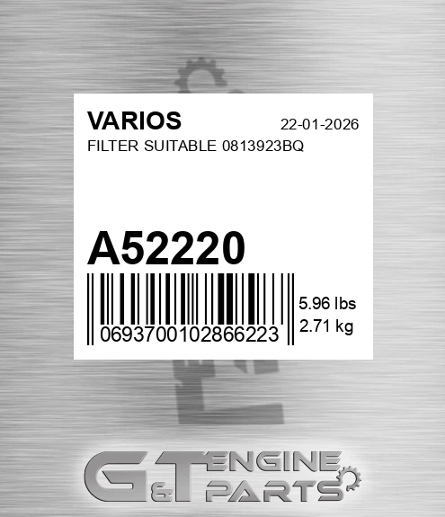 A52220 Filter Suitable 0813923bq