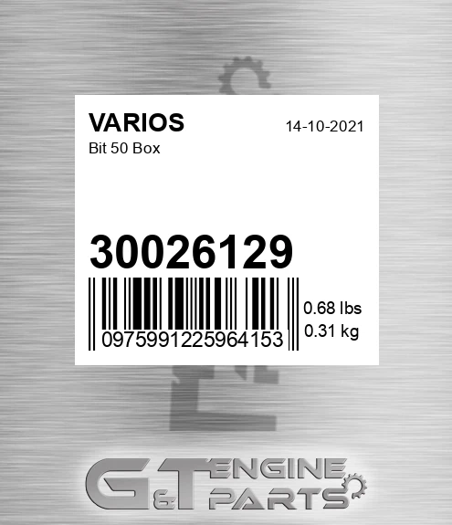 30026129 Bit 50 Box for VARIOS