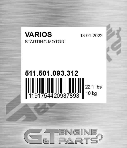 511.501.093.312 Starting Motor