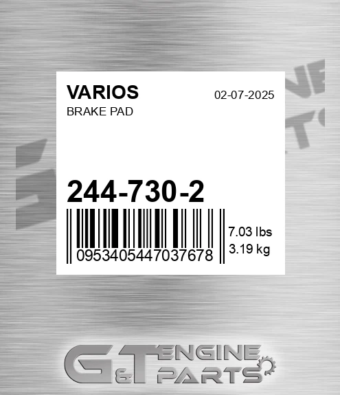 244-730-2 Brake Pad for VARIOS