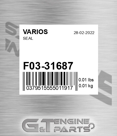 F03/31687 Seal