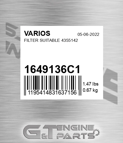 1649136C1 Filter Suitable 4355142