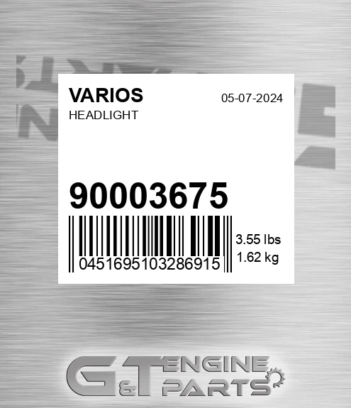 900.03675 Headlight