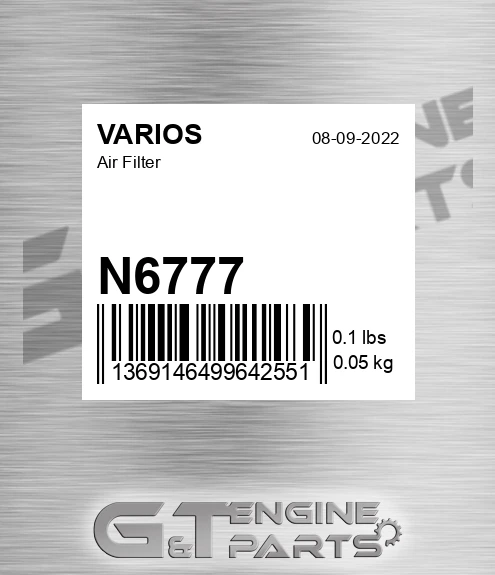 N6777 VARIOS Air Filter