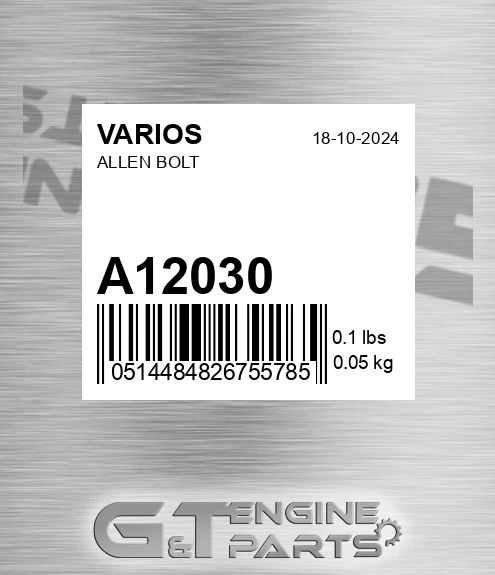 A12030 Allen Bolt