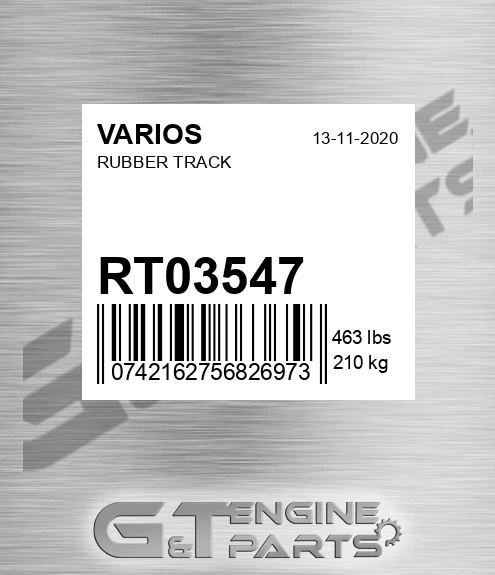 RT03547 VARIOS Rubber Track