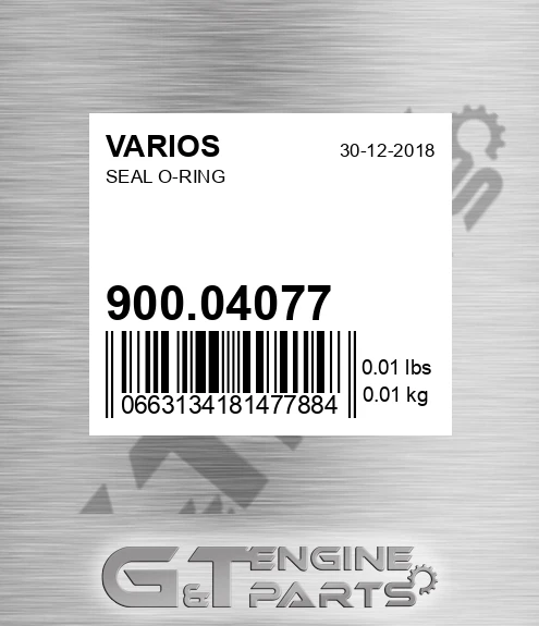 900.04077 Seal O-ring