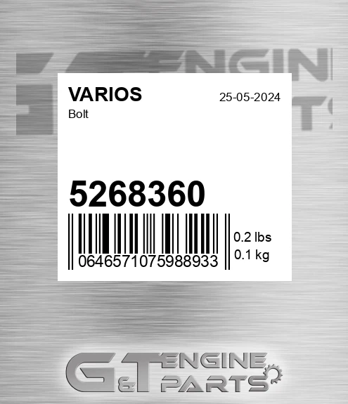5268360 Bolt for VARIOS
