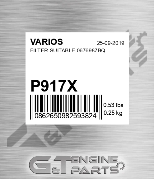 P917X Filter Suitable 0676987bq