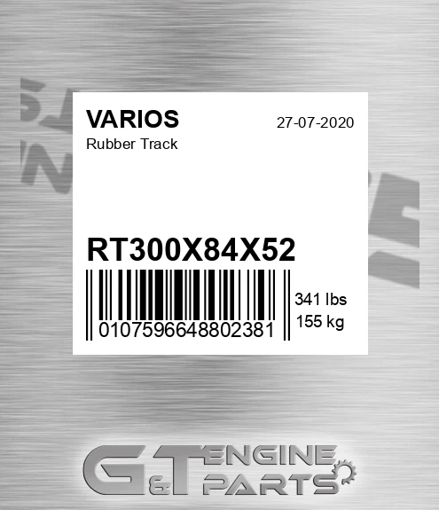 RT300X84X52 Rubber Track for VARIOS