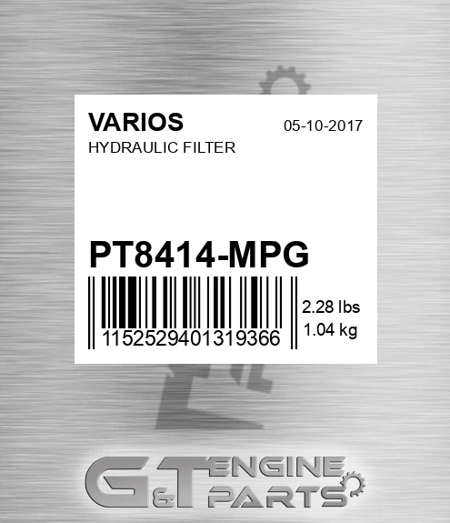 PT8414-MPG Hydraulic Filter for VARIOS