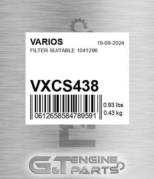 VXCS438 Filter Suitable 1041296